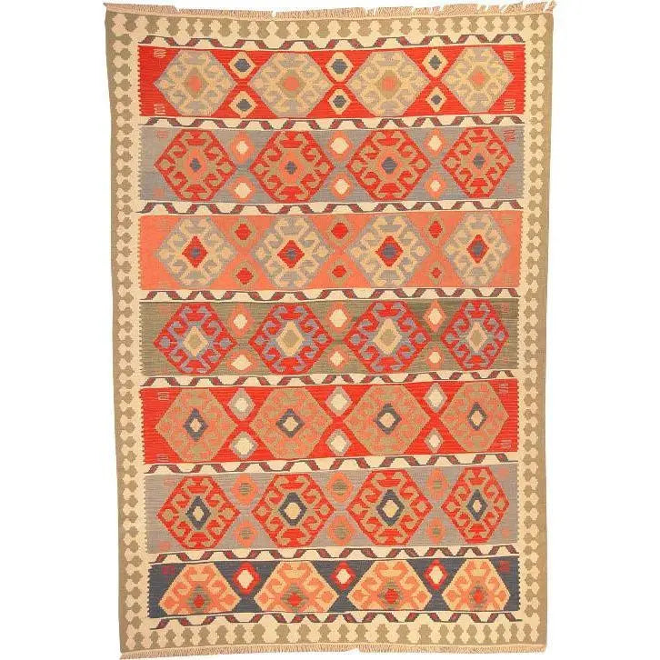 One Of The Kind Ardabil Persian Kilim 8'10" x 5'10"